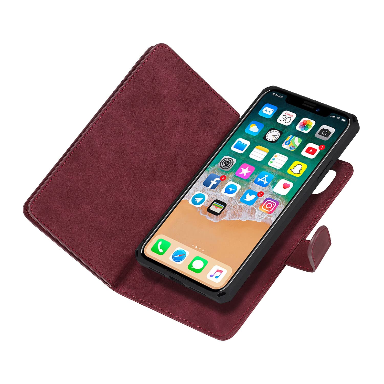 iPhone XSmax ケース 手帳型 分離式 両用 2way 取り外し自由 Amazon.co.jp: Eastwave アイフォン for iPhone XS Max ケース